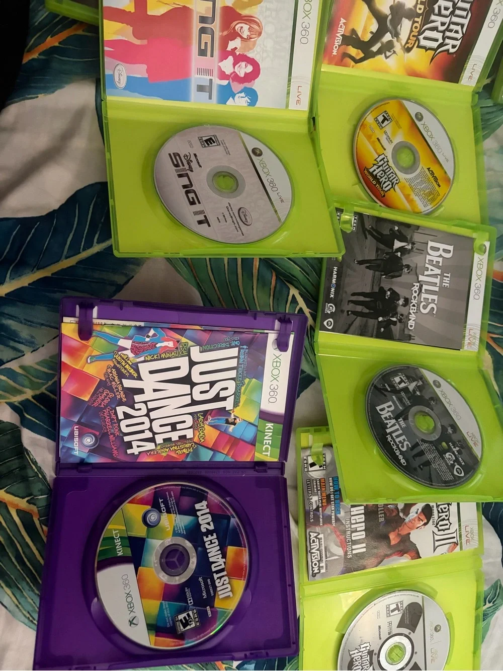 Vintage Xbox 360 Music & Dance Game Bundle - 6 Game + mystery game